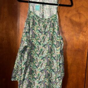 Maurices Green and Purple Paisley Top